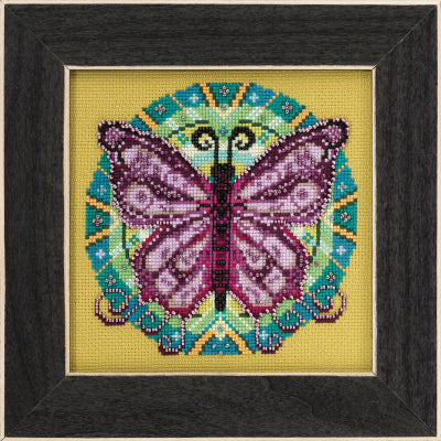 DIY Mill Hill Spring Mandala Butterfly Counted Cross Stitch Picture Kit