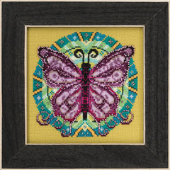 DIY Mill Hill Spring Mandala Butterfly Bead Cross Stitch Picture Kit