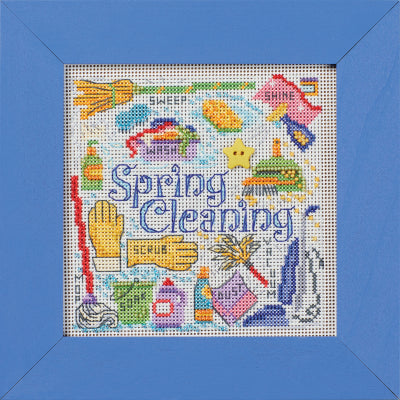 DIY Mill Hill Spring Cleaning Housekeeping Counted Cross Stitch Kit