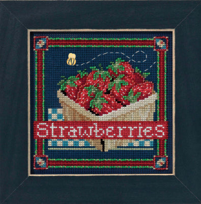 DIY Mill Hill Strawberries Summer Fruit Counted Cross Stitch Kit