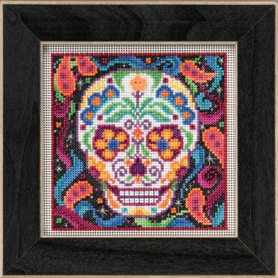 DIY Mill Hill Sugar Skull Halloween Beaded Cross Stitch Picture Kit