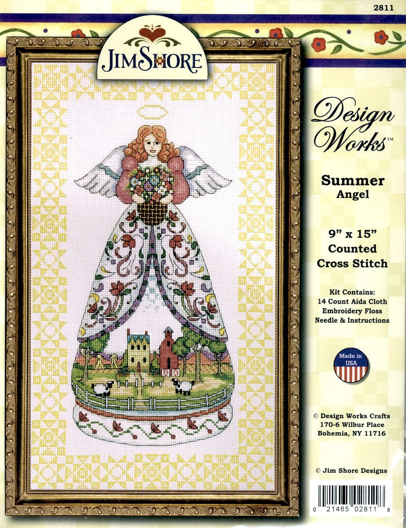 DIY Design Works Summer Angel Counted Cross Stitch Kit 9x15