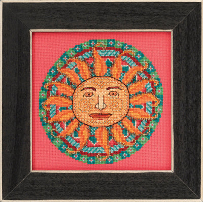 DIY Mill Hill Summer Mandala Sun Bead Cross Stitch Picture Kit