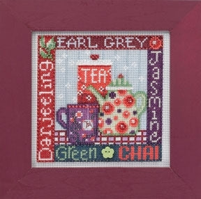 DIY Mill Hill Tea Time Drink Cup Mug Beaded Cross Stitch Picture Kit