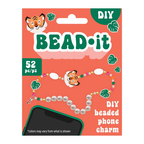 DIY Tiger Bead It Phone Charm or Bracelet Kit Kids Craft Gift
