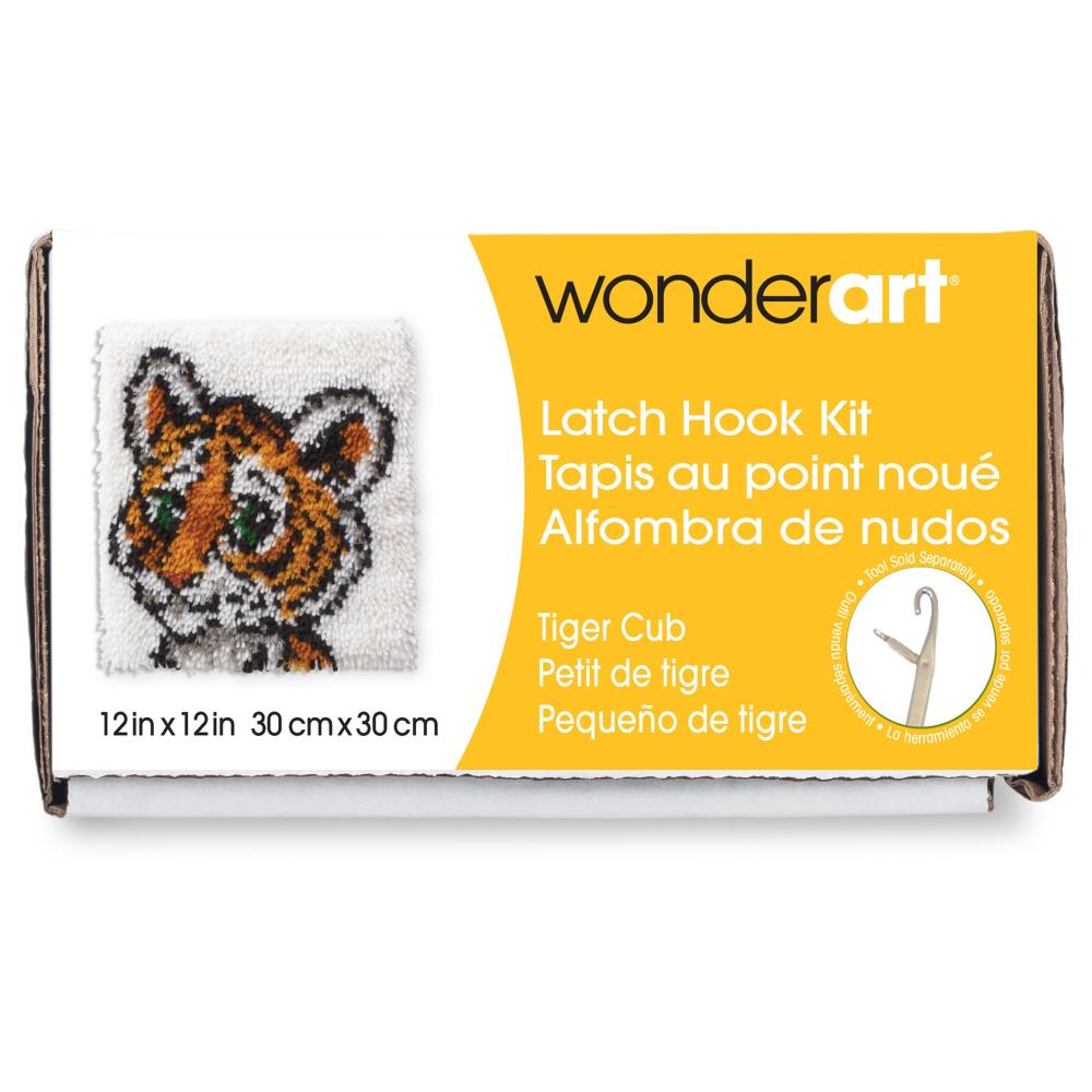 DIY Wonder Art Tiger Cub Latch Hook Kit Kids Craft 12
