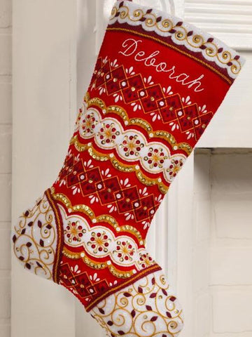 DIY Bucilla Timeless Elegance Christmas Felt Stocking Kit 89680E