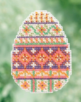 DIY Mill Hill Trellis Egg Easter Counted Cross Stitch Magnet Kit