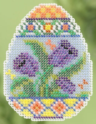DIY Mill Hill Tulip Egg Easter Spring Counted Cross Stitch Magnet Kit
