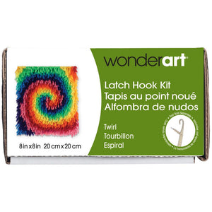 DIY Wonder Art Twirl Rainbow Latch Hook Kit Kids Craft 8"