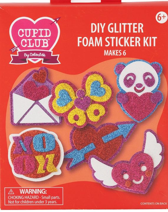 DMG DIY Valentines Day Foam Glitter Stickers Kit Kids Craft