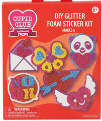 DIY Valentines Day Foam Glitter Stickers Kit Kids Craft
