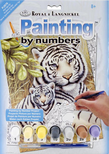 DIY Royal & Langnickel White Tiger Pair Paint by Number Kit