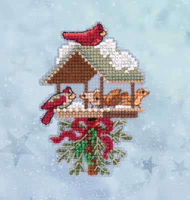DIY Mill Hill Winter Feast Birds Christmas Counted Cross Stitch Magnet Kit