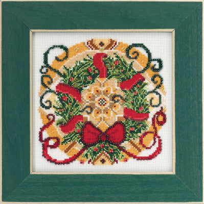 DIY Mill Hill Winter Mandala Christmas Counted Cross Stitch Picture Kit