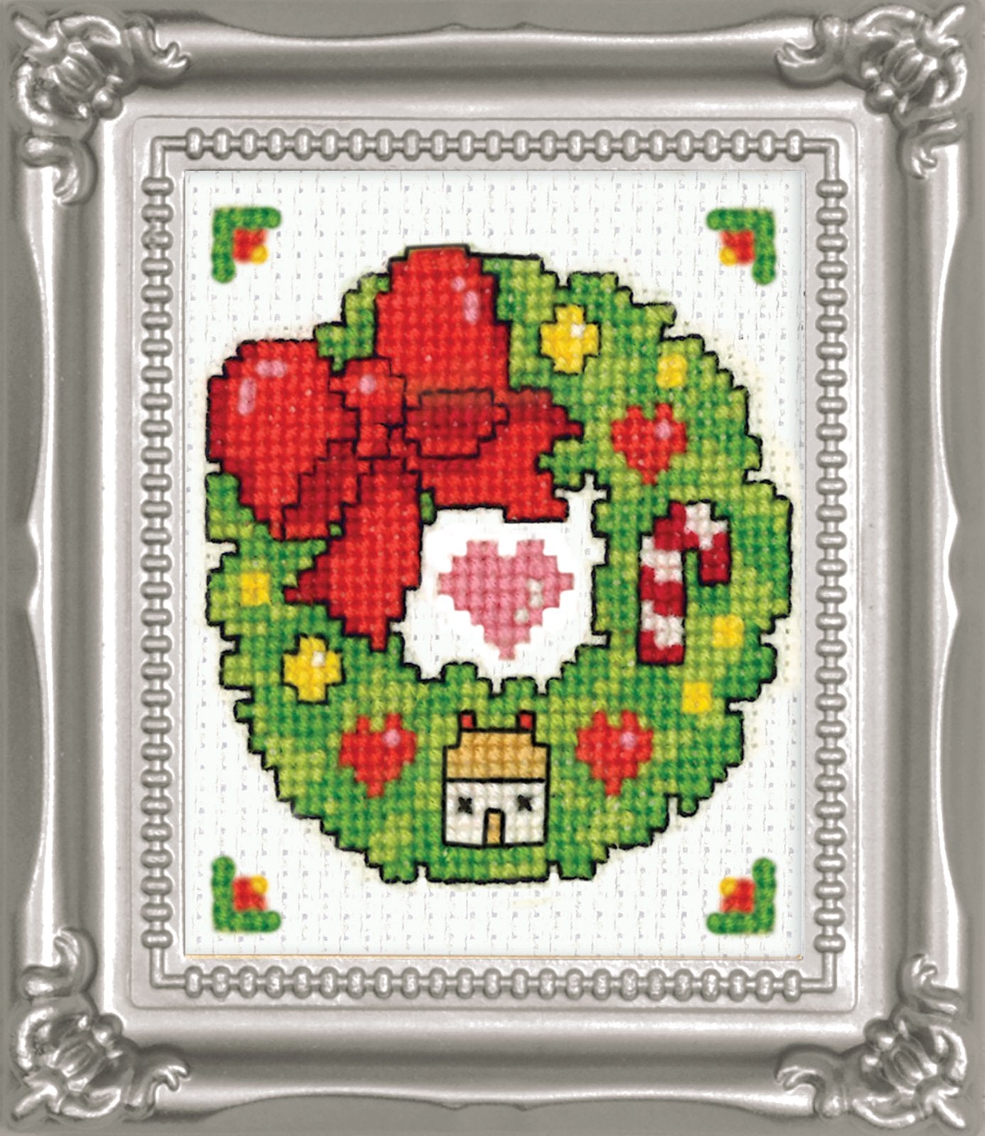 DIY Design Works Wreath Christmas Mini Counted Cross Stitch Kit