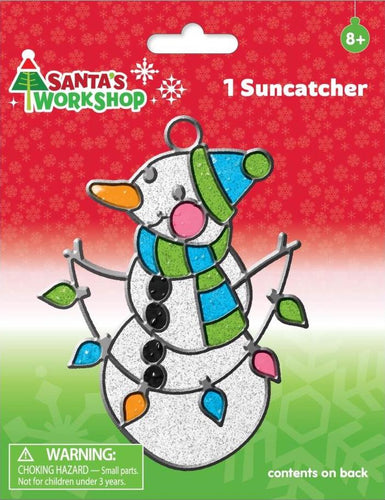 DIY Colorbok Snowman Christmas Holiday Suncatcher Kit Kids Craft Project