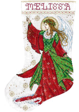 Load image into Gallery viewer, DIY Design Works Angel of Joy Christmas Counted Cross Stitch Stocking Kit 5990
