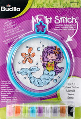 DIY Bucilla Mermaid Starfish Kids Beginner Counted Cross Stitch Kit 46433