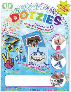 DIY Diamond Dotzies Blue Bracelet Sticker Picture Facet Art Kids Craft Combo Kit