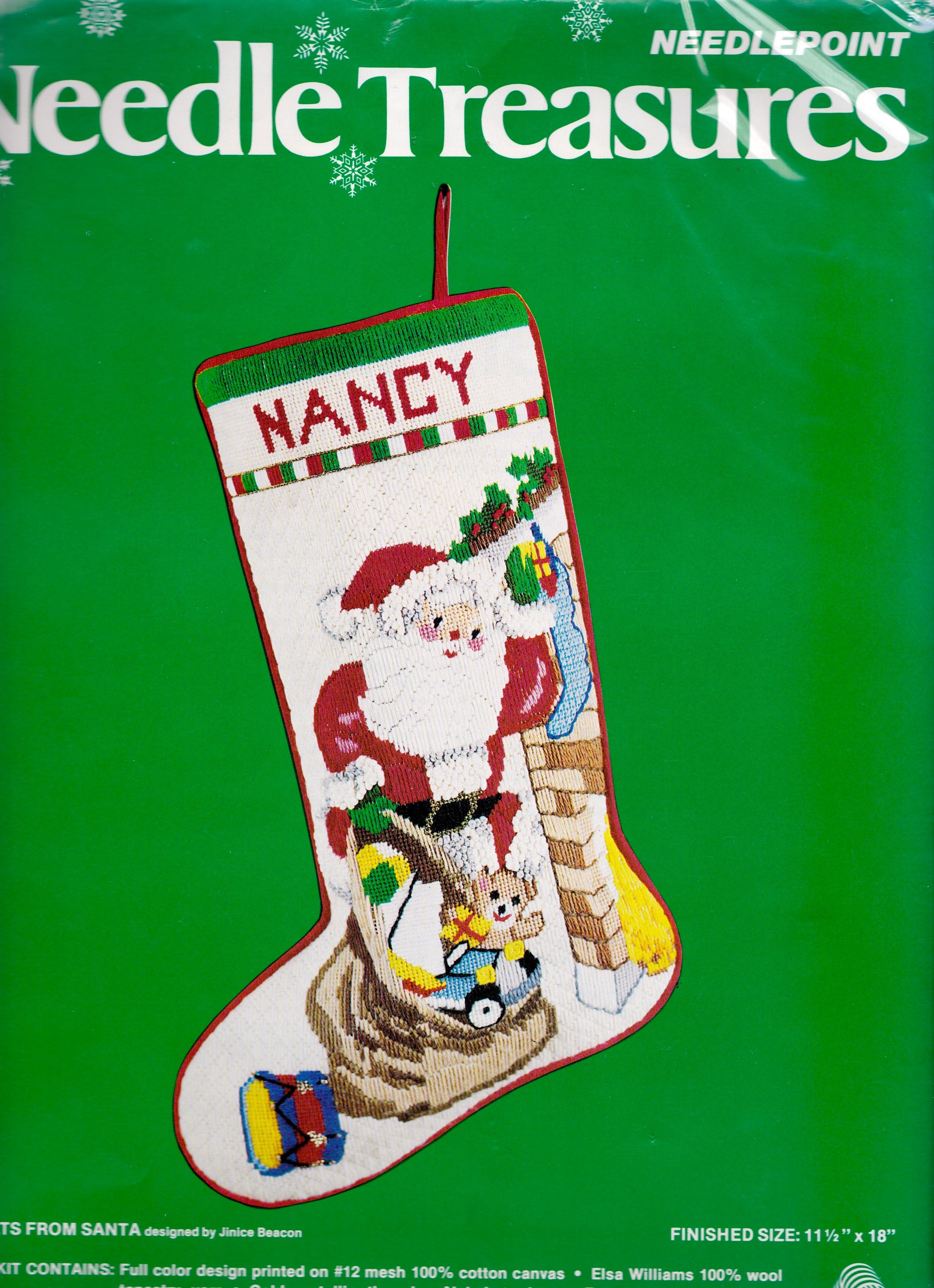 DIY Needle Treasures Treats from Santa Christmas Needlepoint Stocking Kit 06814