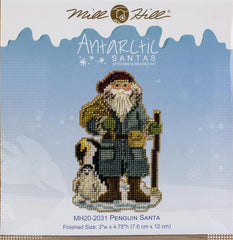DIY Mill Hill Penguin Santa Antarctic Christmas Bead Cross Stitch Picture Kit