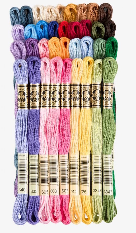 DMC Popular Colors Embroidery Floss Collectors Edition Thread Pack of 36 Skeins