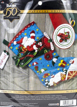 Load image into Gallery viewer, DIY Bucilla Airplane Santa Flying Christmas Delivery Felt Stocking Kit 86863I