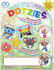 DIY Diamond Dotzies Green Bracelet Sticker Picture Facet Kids Craft Combo Kit