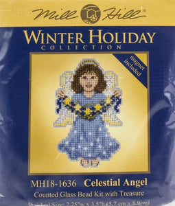 DIY Mill Hill Celestial Angel Winter Glass Bead Cross Stitch Magnet Ornament Kit