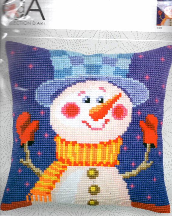 DIY Collection D'Art Cheerful Snowman Needlepoint 16