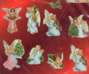 DIY Janlynn Angel Christmas Cross Stitch Plastic Canvas Ornaments Kit 125-0259