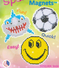 Load image into Gallery viewer, DIY Diamond Dotz Smile Shark Soccer Emoji Face Kids Facet Magnet Bead Craft Kit