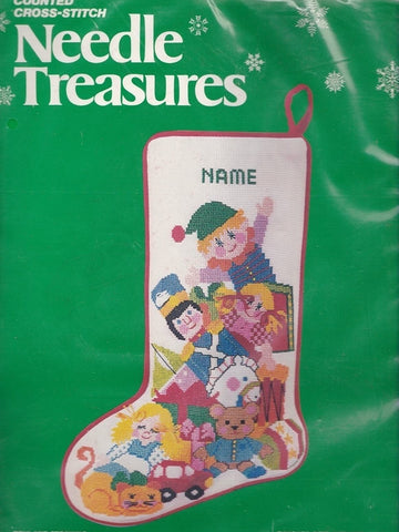 DIY Toyland Needle Treasures Toys Counted Cross Stitch Stocking Kit 02800