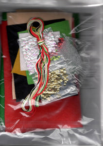 DIY Design Works Santa & Teddy Bear Holiday Christmas Eve Felt Stocking Kit 5264
