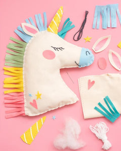 DIY Sew Cute Unicorn Kids Intermediate Felt Pillow Kit School Craft Project