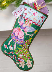 DIY Bucilla Gem Dots Sugarplum Fairy Christmas Craft Facet Stocking Kit 89320E