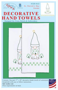 DIY Jack Dempsey St Patricks Day Gnome Stamped Embroidery Hand Towel Kit 320612