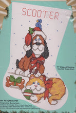 Load image into Gallery viewer, DIY Bucilla 10&quot; My Favorite Pet Dog Cat Counted Cross Stitch Stocking Kit 82922