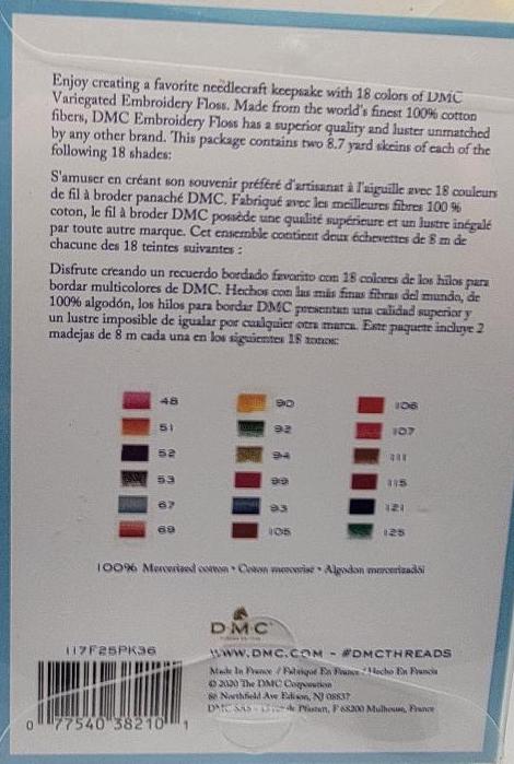 DMC Variegated Embroidery Floss Collectors Edition Thread Pack of 36 Skeins