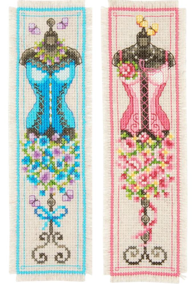DIY Vervaco Mannequin Fashion Reading Bookmark Counted Cross Stitch Kit Reader