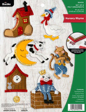 Load image into Gallery viewer, DIY Bucilla Nursery Rhyme Storybook Character Christmas Felt Ornament Kit 89451E