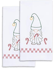 Load image into Gallery viewer, DIY Jack Dempsey Christmas Gnome Candy Stamped Embroidery Hand Towel Kit 320617