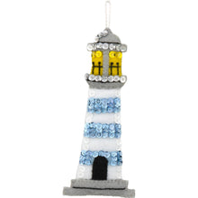 Load image into Gallery viewer, DIY Bucilla Lighthouse Beach Ocean Shell Christmas Tree Ornament Kit 89291E