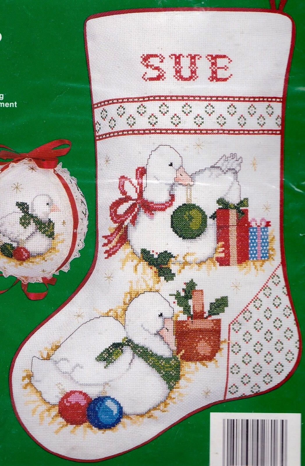 DIY Needle Treasures Geese a Layin Goose Counted Cross Stitch Stocking Kit 02816