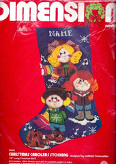 DIY Dimensions Christmas Carolers Children Kids Needlepoint Stocking Kit 9005