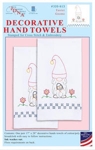 DIY Jack Dempsey Easter Gnome Egg Stamped Embroidery Hand Towel Kit 320613