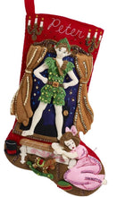 Load image into Gallery viewer, DIY Bucilla Neverland Christmas Peter Pan Disney Felt Stocking Kit 89305E