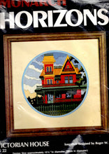 Load image into Gallery viewer, DIY Horizons Victorian House Colorful Scene Spring Needlepoint Wall Hanging Kit