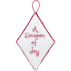 DIY Bucilla Holiday Blooms Christmas Counted Cross Stitch Ornament Kit 86892